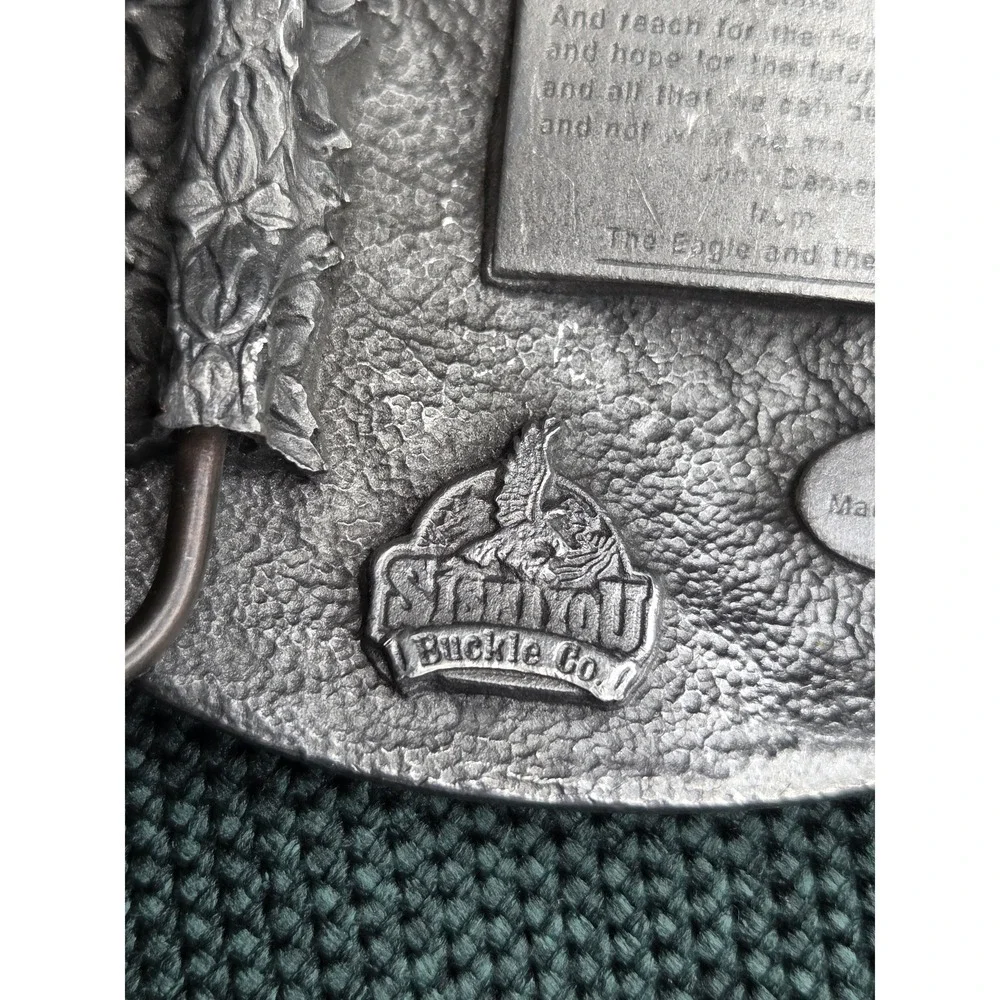 Siskiyou Buckle Co. Eagle Western Embossed Belt Buckle Silver Vintage